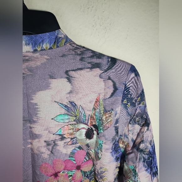 Tolani Collection Tunic Top Purple Boho Southwestern - Picture 11 of 16